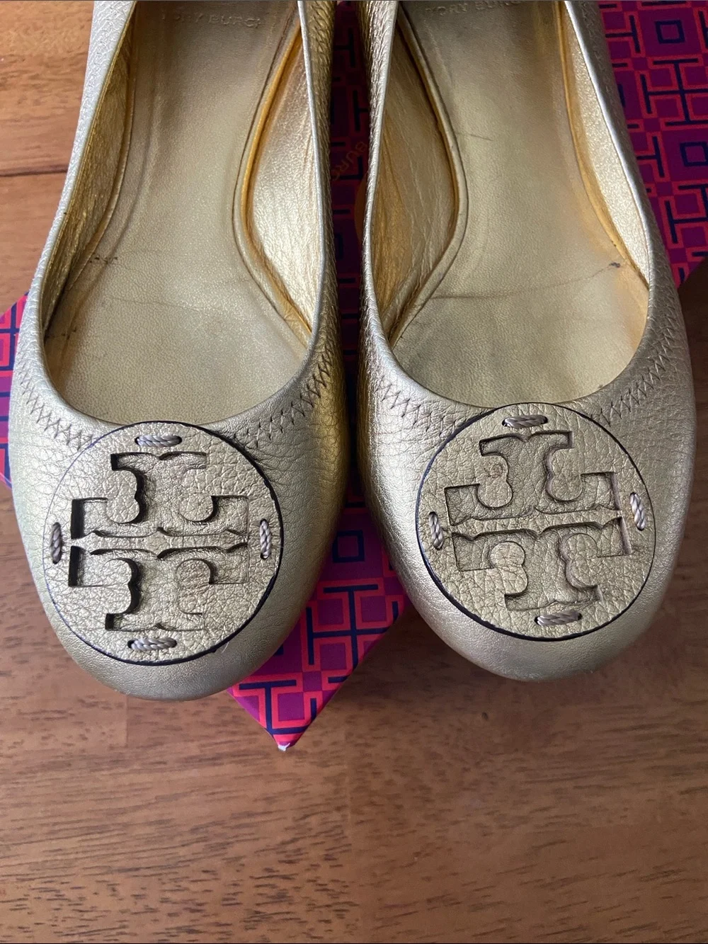Tory Burch metallic gold